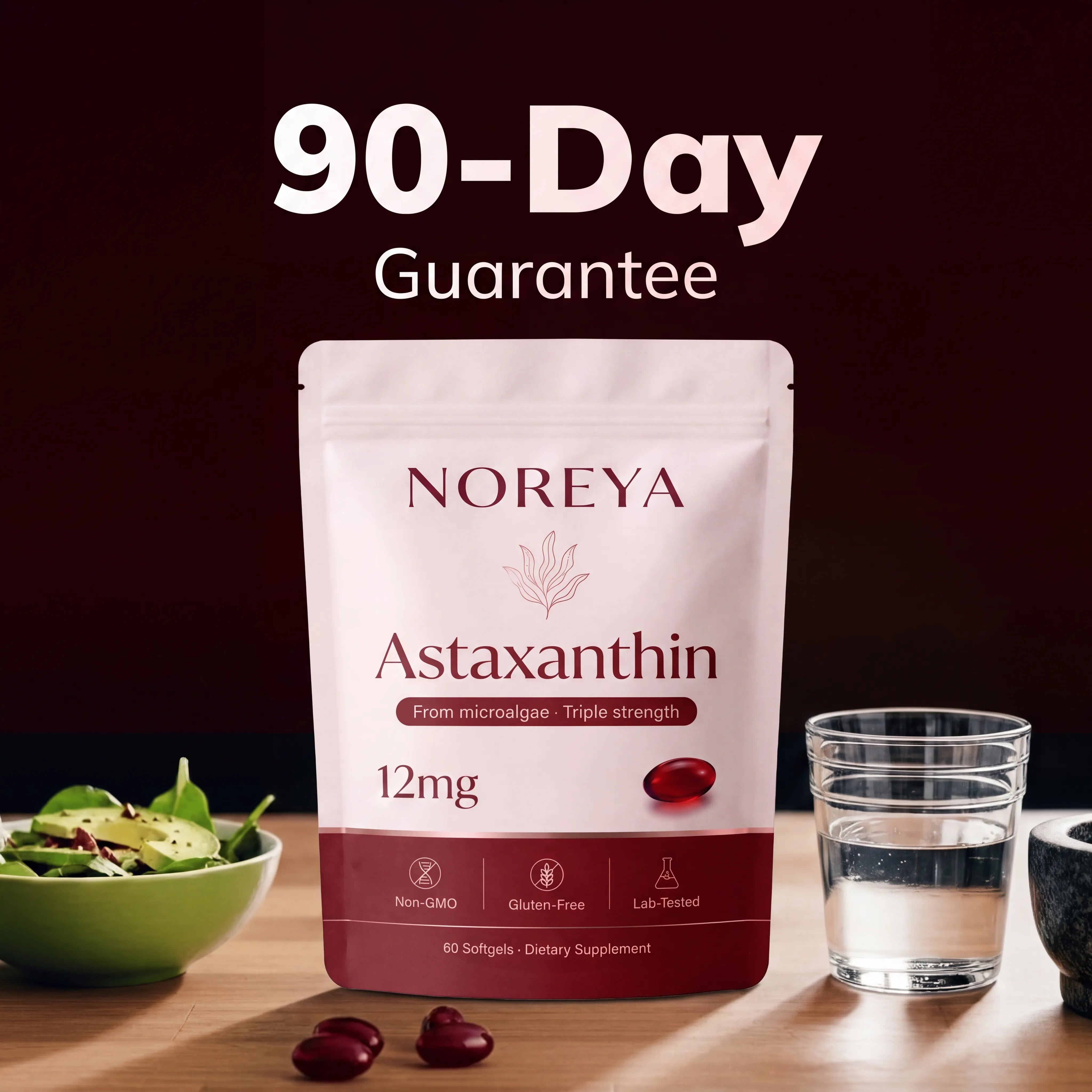 NOREYA Astaxanthin - Nature’s Most Powerful Antioxidant for Whole Body Support & Cellular Protection