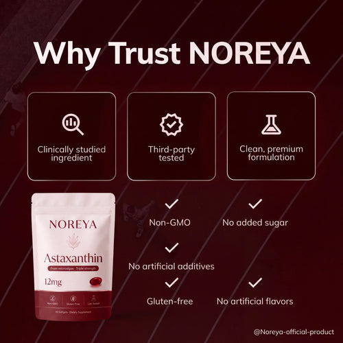 NOREYA Astaxanthin - Nature’s Most Powerful Antioxidant for Whole Body Support & Cellular Protection